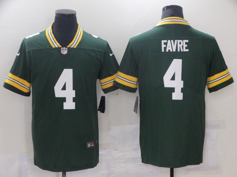 Men Green Bay Packers #4 Favre Green Nike Vapor Untouchable Limited 2021 NFL Jersey